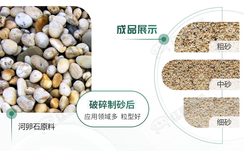 河卵石制沙劃算嗎？河卵石制沙機出來的沙商混站能用嗎？